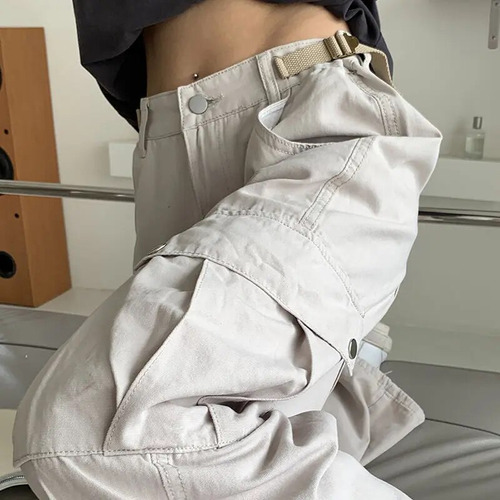 Pantalones Street Cargo Pants Para Mujer De Diseño Simple