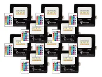Comprar Reflectores Led Exterior Rgb 10w Control Remoto Pack X 10