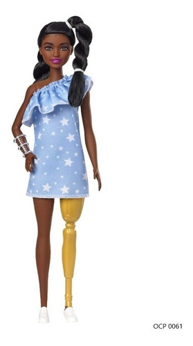 Barbie Fashionista 146 Negra Perna Protética Ms