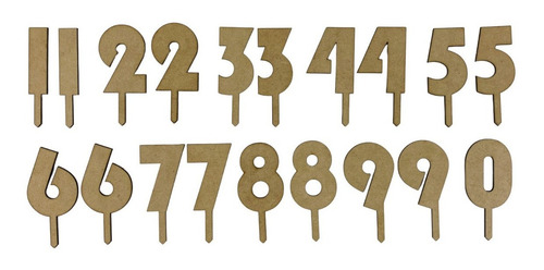 Imagen 3 de 10 de Numeros Cake Toppers Letreros Para Pastel Decoracion Fiesta