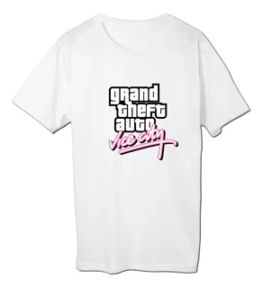 Grand Theft Auto Vice City Logo Remera Friki Tu Eres