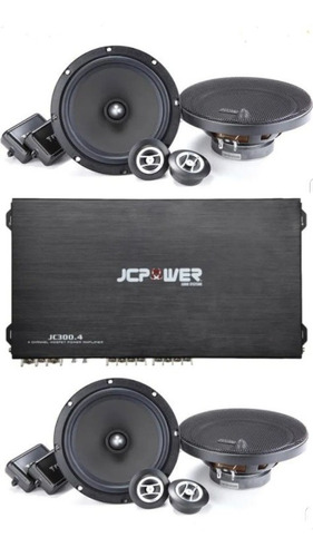 Paquete De 2 Set De Medios Focal 6.5 Y Amplificador Jc Power