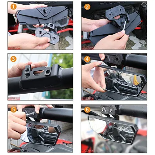 Center Rear View Mirror Fit For 2020 2021 Polaris Rzr P...
