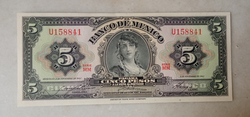 Billete 5 Pesos Gitana 1961 Sin Circular