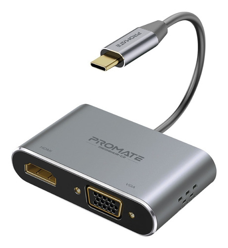 Adaptador Usb C A Hdmi 4k Vga P/ Notebook Cel Tablet Backup