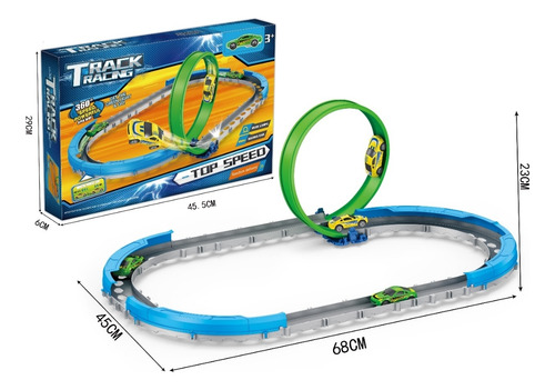 Brinquedo Pista De Corrida Com Trilho Loop 360 E Carrinho