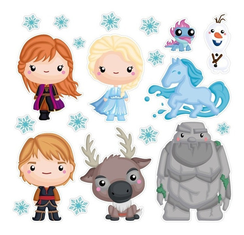 Stickers Decorativos Princesas Baby Frozen Funko Adheribles