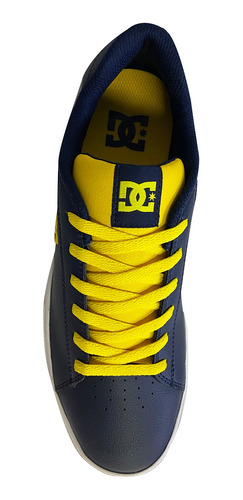 Imagen 4 de 6 de Tenis Hombre Skate Urbano Textil Azul Amarillo Dc Shoes
