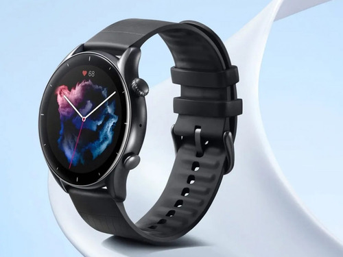 Smartwatch Amazfit Fashion GTR 3 1.39" caja de aleación de aluminio thunder black, malla thunder black de silicona