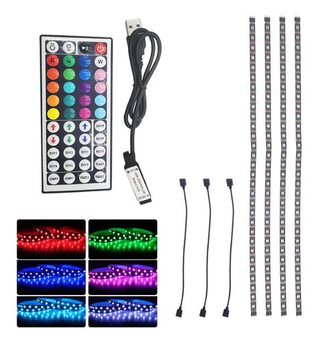 Vrabocry 5v 5050 Rgb Led Leach Usb Con Control Remoto De 44