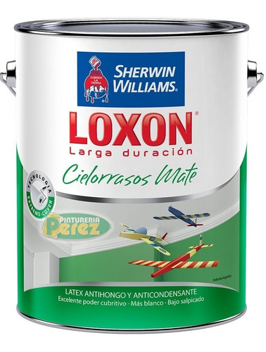 Loxon Cielorrasos 20 Litros Pintura Latex Antihongo Sherwin