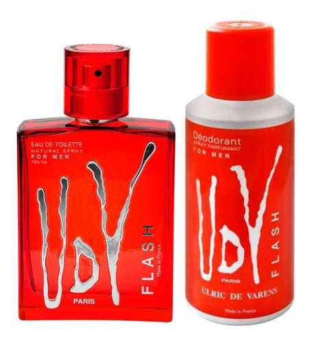 Kit Ulrich De Varens Udv Flash Edit de 100 ml, más desodorante Bs