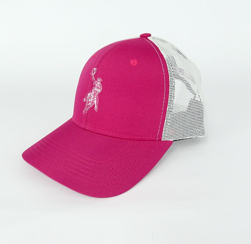 Boné Austin Western Feminino Rosa Em Tela Snapback