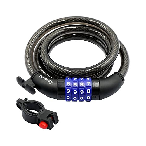 Bike Cable Lock, 4 Digit Resettable Combination Heavy D...