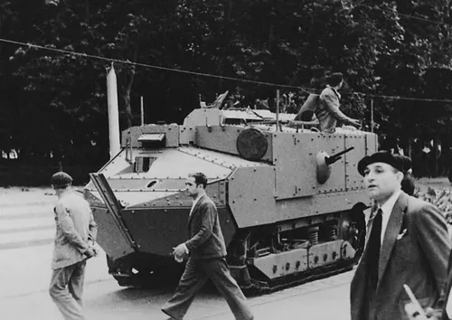 Miniatura Diecast 1/100, Tanque Schneider, Francia 1917
