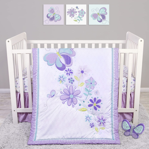 Sammy & Lou Butterfly Meadow - Juego De Ropa De Cama De 4 Pi