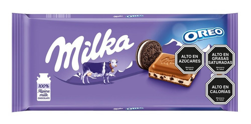 Imagen 6 de 7 de Chocolate Milka® Relleno Con Oreo Y Crema Barra 100 G