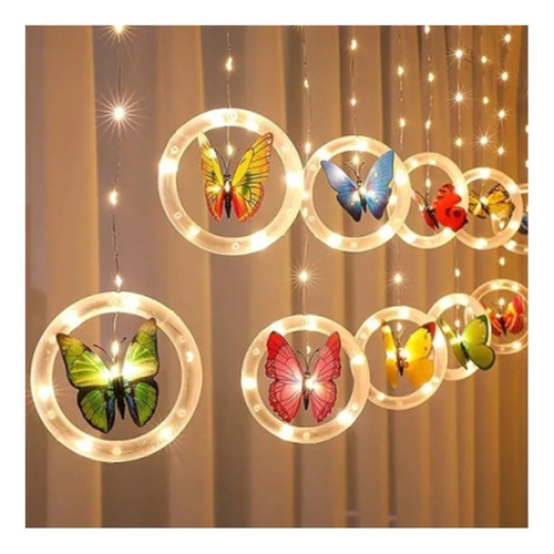 Lámpara De Cortina Led Con Forma De Mariposa, Luz Decorativa