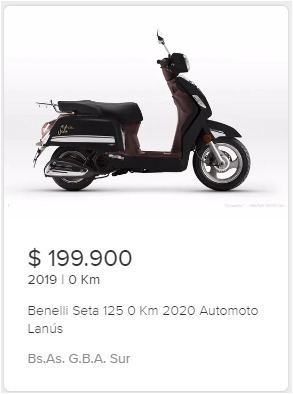 Benelli Seta 125 Moto Poco Uso 2019