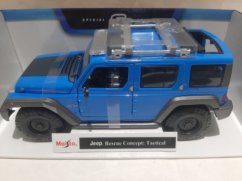 Auto A Escala 1/18 Jeep Rescue Concept Táctical Maisto