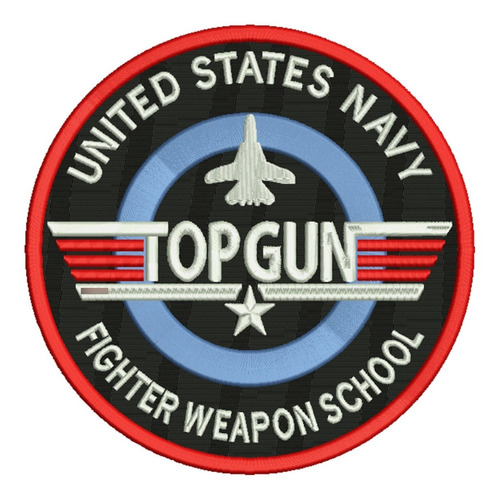 859-10 Top Gun Usn Fighter Weapons School Parche Bordado