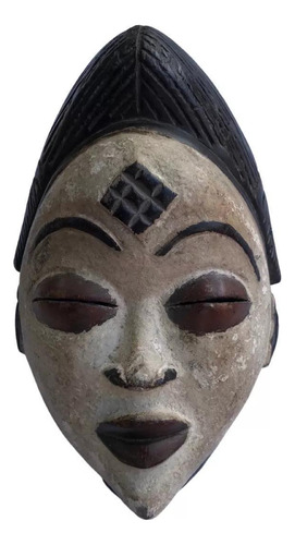Máscara Africana De Madeira Decorativa - Etnia Punu Gabão