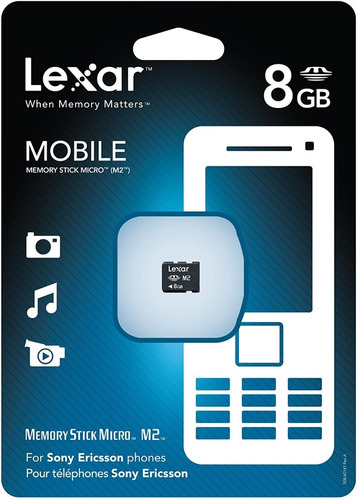 Tarjeta Memory Stick Micro 8gb. Mod M2 Lexar