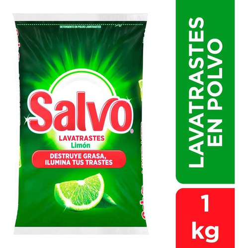 Lavatrastes En Polvo Salvo Limón 1kg