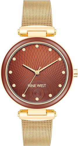 Reloj Pulsera Mujer  Nine West Nw2948rugb Orocafé Oxidado