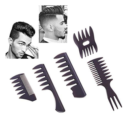 Styling Hair Comb Set Salon Barber Hairstylist Comb 5 Pack P