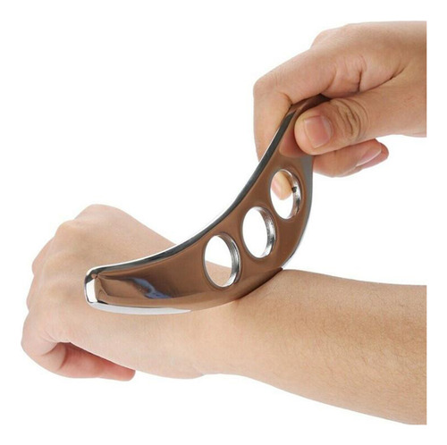 Herramienta De Masaje Raspador Gua Sha De Acero Inoxidable Q