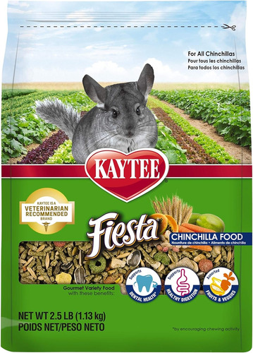 Fiesta Pet Chinchilla Alimento 2.5 Libras Kaytee