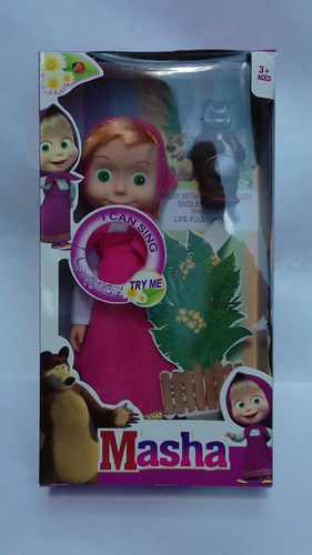Muñeca De Caucho Masha Y El Oso