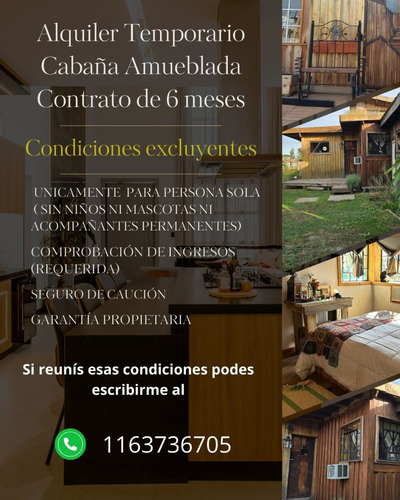 Alquiler Cabaña Zona Norte