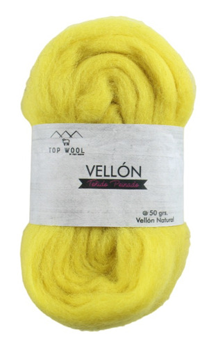 Vellón Natural Teñido Colores 50grs Top Wool 