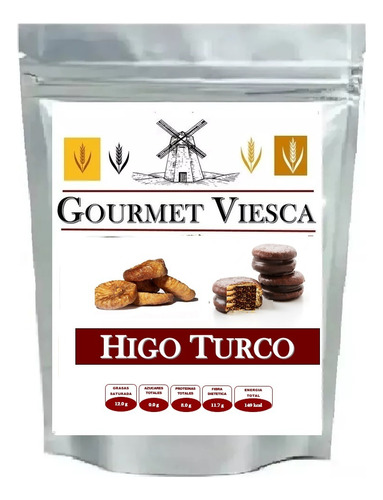 1 Kg De Higo Turco Deshidratado Con  Chocolate Sin Azúcar