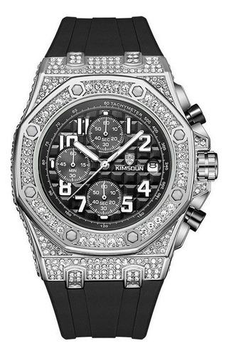 Reloj De Pulsera Kimsdun Luxury Chronograph Diamond Para Hom