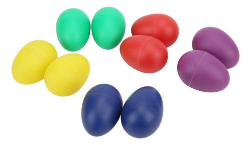10pcs Mini Huevos Musicales Coloridos Huevos De Plástico De