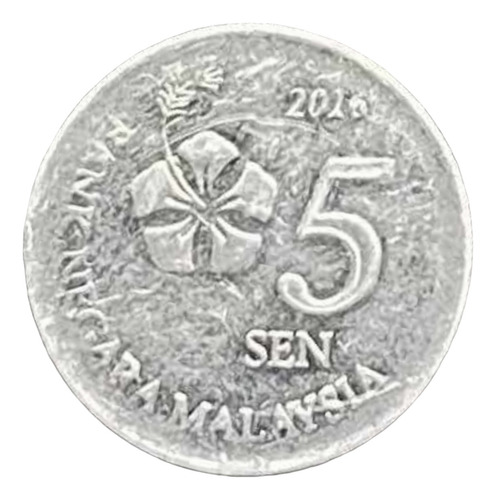 Malasia - 5 Sen - Año 2016 - Km #201 - Flor