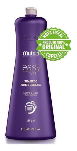 Shampoo Multi Cereais 2 L - Profissional Mutari Easy Nutrit