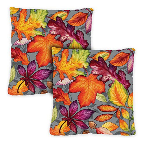 761307 Set Of 2 Autumn Welcome Fall Pillow Covers 18x18...