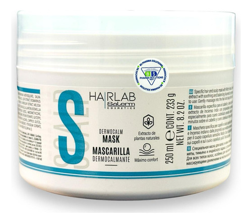 Mascarilla Dermocalmante C/250ml Hairlab Salerm 