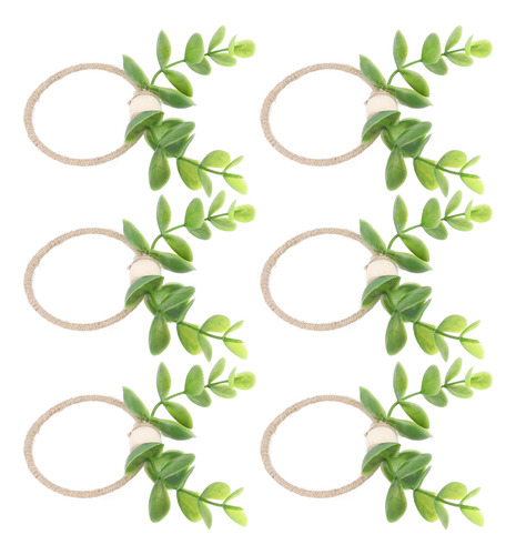 Servilleteros Plant Rope Con Cuentas De Madera, 10 Unidades,