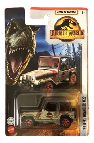 Matchbox 93 Jeep Wrangler #29 Jurassic World Año 2022