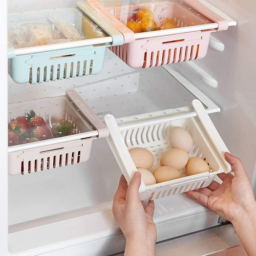 Imagen 7 de 8 de Canasto Organizador Colgante Para Heladera Extensible