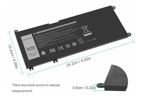 Bateria Para Dell Latitude 14 3490 Vostro 15 7580 7570 G3
