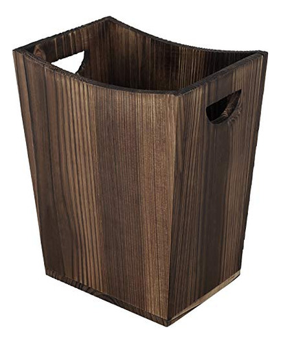 Cubo De Basura De Madera Pequeño Asas, Basurero Rús