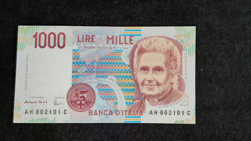 Billete 1000 Liras Italianas. Casi Sin Circular.