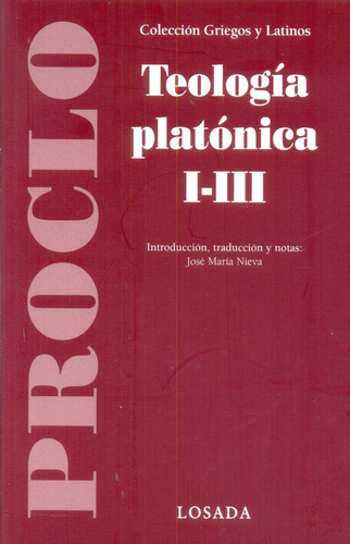 Teología Platónica I-iii - Proclo