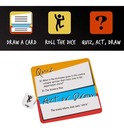 Paladone Friends Tv Show Quiz Act O Draw Game - Mercancía Of